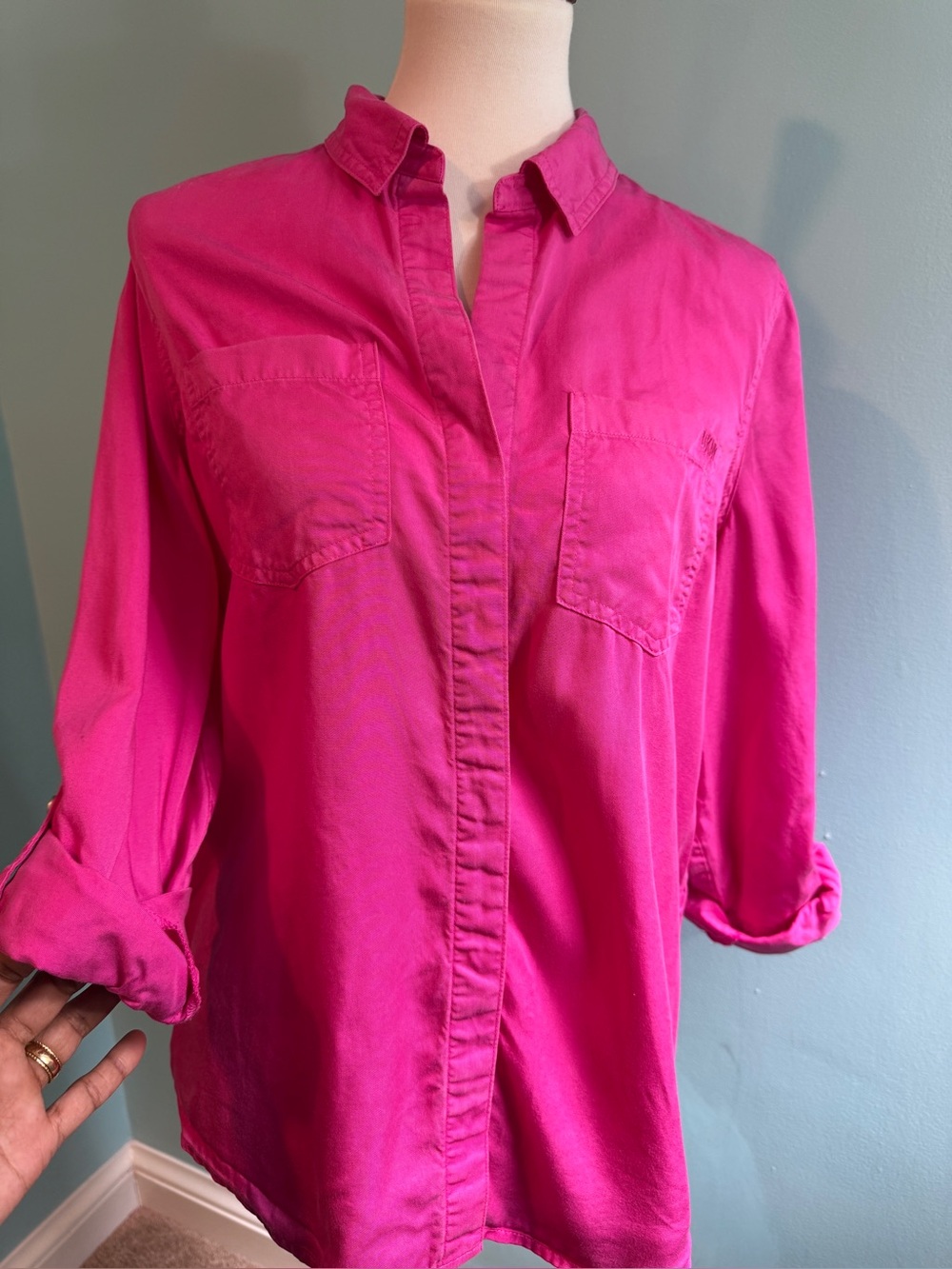 DKNY Bright Fuchsia Button-Down Shirt